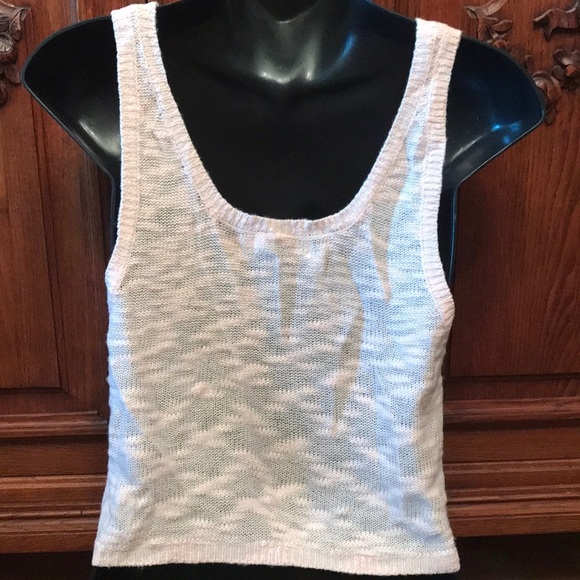 LF Millau slub knit peach crop top S - Picture 2 of 5